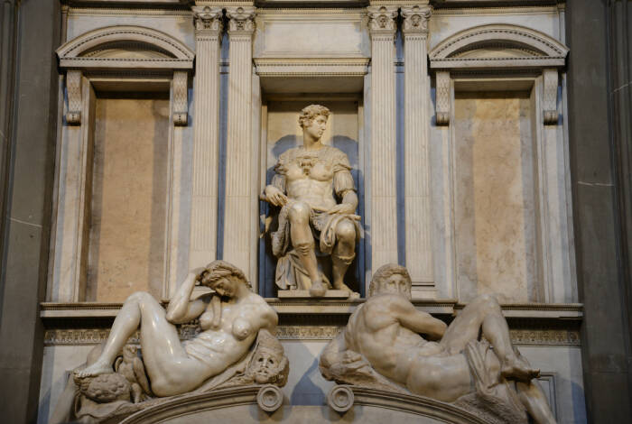 Sculptures by Michelangelo in the Medici chapels | Flickr: Brendan Campbell CC BY-SA 2.0