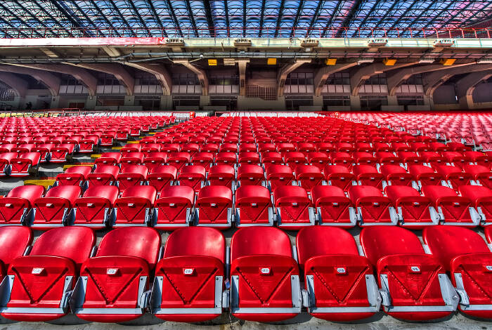 Tribuna nello stadio Giuseppe Meazza | Foto: Flickr, Danilo - CC BY 2.0