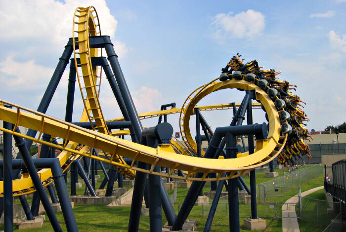 BATMAN The Ride Achterbahn bei Six Flags | Foto: Flickr, Michael Wallace - CC-BY-NC-SA 2.0