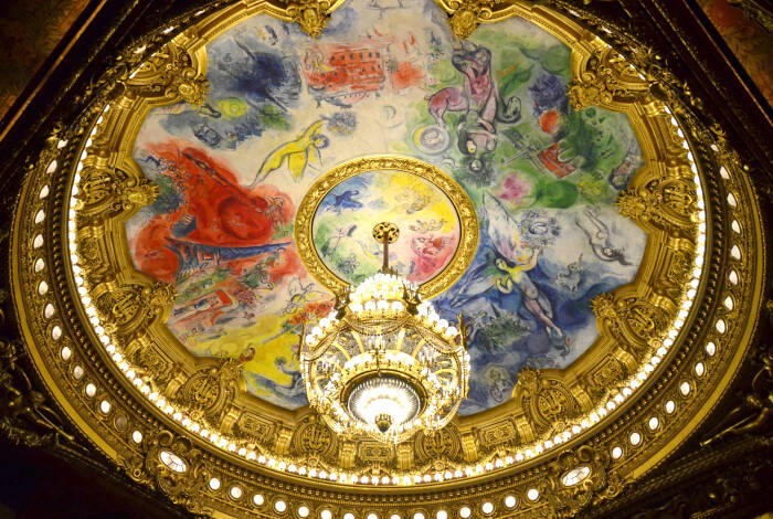The ceiling painting by Marc Chagall | Photo: Unsplash, Mahdi Samadzad