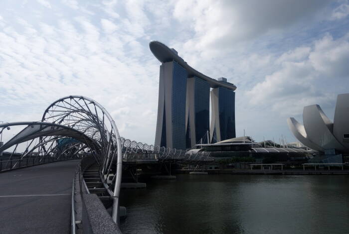 Marina Bay, Ponte a Elica e Museo di ArtScience | Foto: Flickr, Urban Kalbermatter CC-BY-SA 2.0