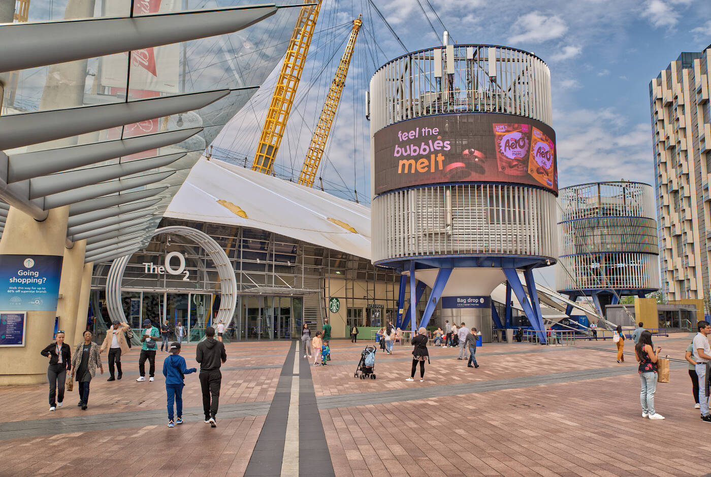 Tela Artistica Panoramica Di Londra 40x30 Cm – The O2 Arena E Skyline – Fotografia Di Ron Timehin – Quadro Moderno Per Parete