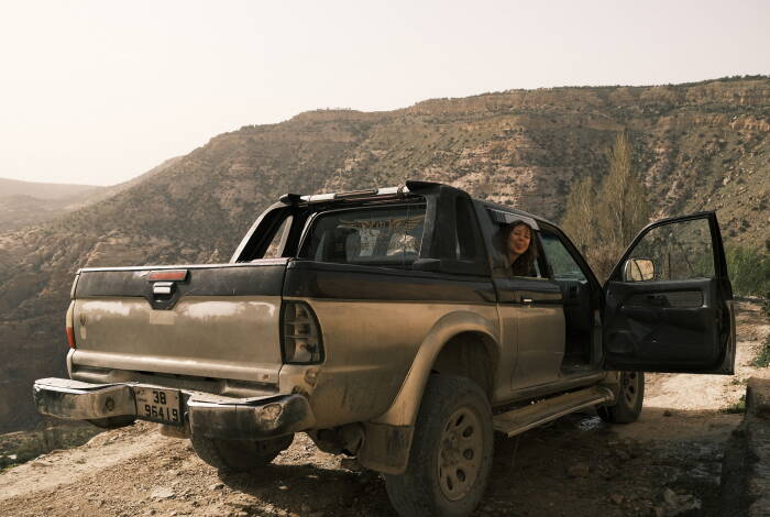 Am Weg ins Naturreservat Dana in Jordanien