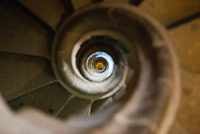 The spiral staircase to the tower | Unsplash: Mark de Jong