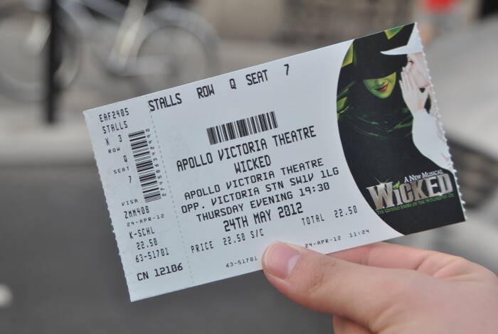 Ticket for Wicked | Flickr: Mabel Lu CC-BY-SA 2.0