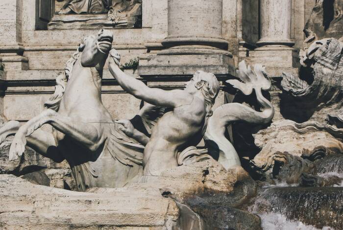 Trevi Fountain Details | Unsplash: Casey Lovegrove