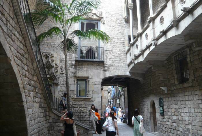 Inside of the Gothic palaces 